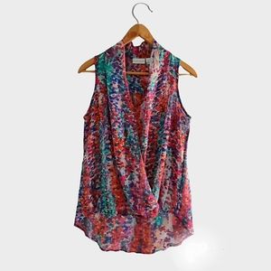 Bisou Bisou Women's Floral Multicolor Blouse